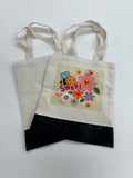 Linen and Leather Shopping Bag
