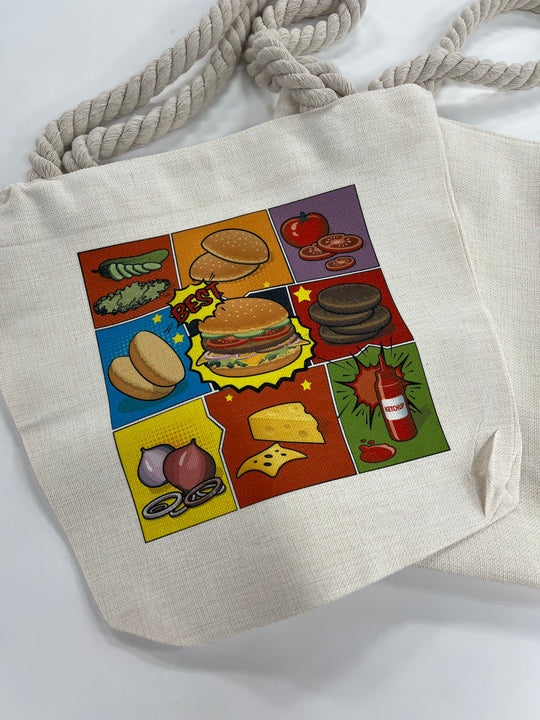 Cotton Linen Beach Bag